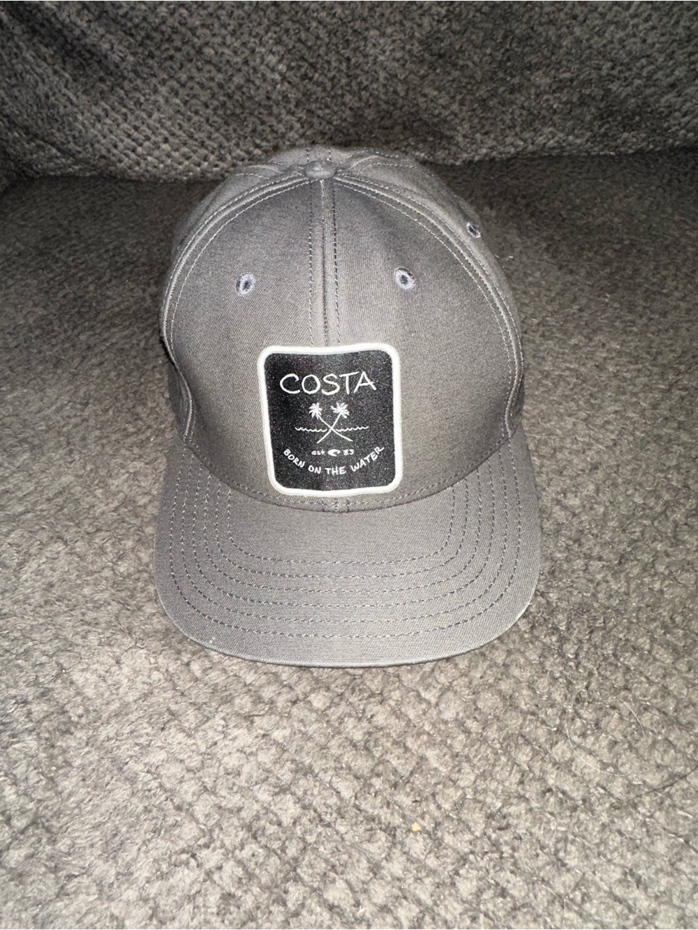 Costa Gray Patch Logo Baseball Hat